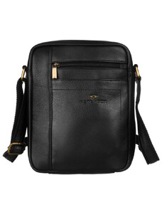 Peterson Pánská kožená taška přes rameno černá (GT195)