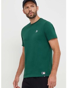 Bavlněné tričko 47brand MLB Oakland Athletics zelená barva