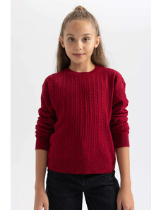 DEFACTO Girl Regular Fit Crew Neck Pullover