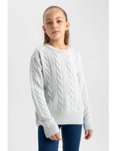 DEFACTO Girl Regular Fit Crew Neck Pullover