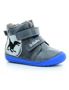 D.D.Step W070-327 modré zimní barefoot boty