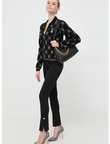 Kalhoty Liu Jo dámské, černá barva, jednoduché, high waist