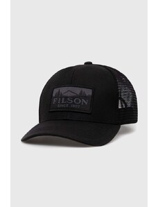 Kšiltovka Filson Logger Mesh Cap černá barva, s aplikací, FMACC0044