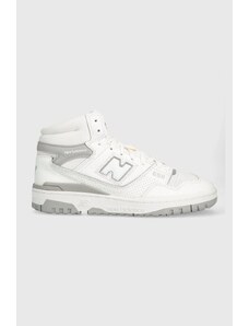 Kožené sneakers boty New Balance BB650RVW bílá barva