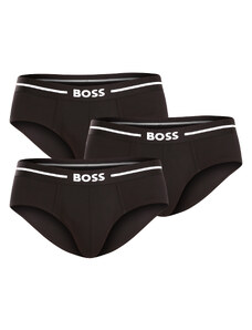 3PACK pánské slipy Hugo Boss černé