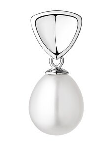 Planet Shop Dámský stříbrný přívěsek s pravou bílou perlou