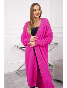 K-Fashion Bublinkový svetr s rukávy růžový neon