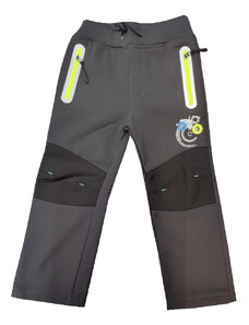 Chlapecké zateplené softshellové kalhoty Kugo K1208 - tmavě šedá