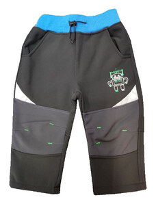 Chlapecké zateplené softshellové kalhoty Kugo S7001 - černá