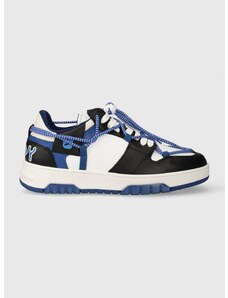 Kožené sneakers boty Off Play SORRENTO SORRENTO 1 BLACK WHITE BLUE