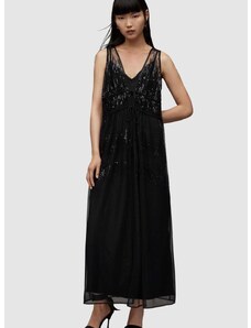 Šaty AllSaints WD367Y ROBYN EMB DRESS černá barva, maxi