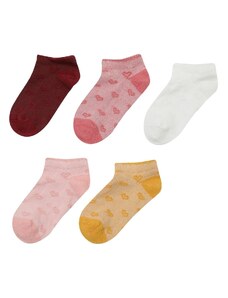 Polaris Mini Heart 5-pack Ptk-g 3fx Multicolored Girls' 5-pack Booties Socks