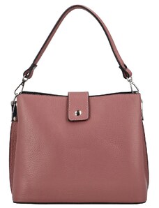 Dámská kožená kabelka do ruky tmavě růžová - ItalY Auren růžová