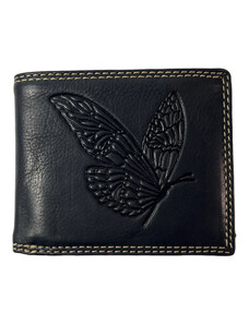 Tillberg Kožená peněženka s motýlem černá JC67