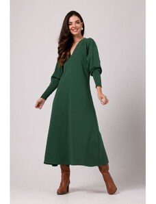 BeWear Dámské maxi šaty Claudas B267 tmavě zelená S
