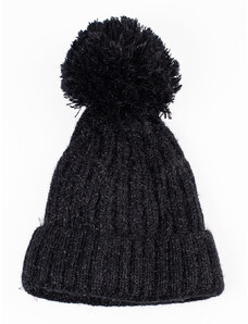 Winter women's hat with pompom Shelvt black