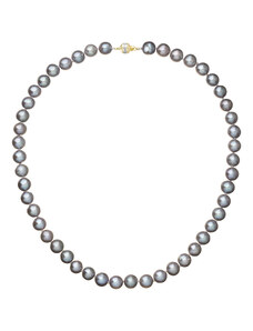 Evolution Group s.r.o. Perlový náhrdelník z říčních perel se zapínáním ze 14 karátového zlata 922028.3/9266A grey