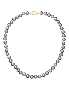 Evolution Group s.r.o. Perlový náhrdelník z říčních perel se zapínáním ze 14 karátového zlata 922028.3/9269A grey