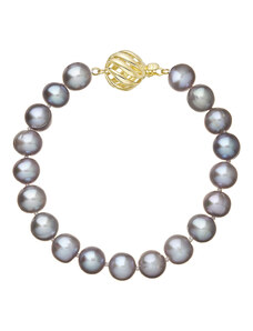 EVOLUTION GROUP Perlový náramek z říčních perel se zapínáním ze 14 karátového zlata 923010.3/9264A grey