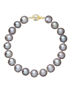 EVOLUTION GROUP Perlový náramek z říčních perel se zapínáním ze 14 karátového zlata 923010.3/9266A grey