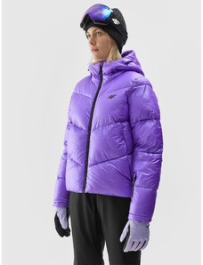 4F Dámská lyžařská péřová bunda se syntetickým peřím - fialová