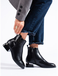 Black elegant flat boots Vinceza