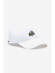 Bavlněná čepice Lacoste x Netflix bílá barva, s aplikací, RK7743-VIQ