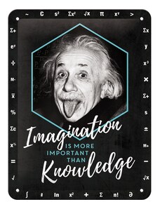 Nostalgic Art Plechová cedule Einstein (Imagination & Knowledge) 20 x 15 cm
