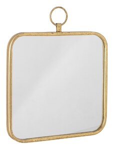 Mosazné kovové zrcadlo Bloomingville Panil 40 x 50 cm