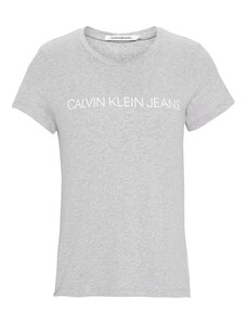 Calvin Klein dámské tričko s logem šedé žíhané