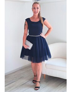 Tmavě modré šaty s tylovou sukní Bosca Fashion Lany