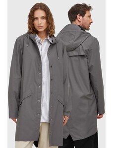 Nepromokavá bunda Rains 12020 Jackets šedá barva, přechodná