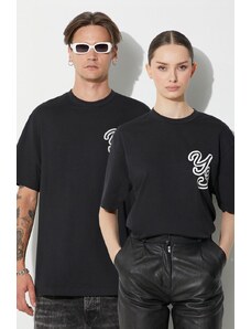 Bavlněné tričko Y-3 černá barva, s potiskem