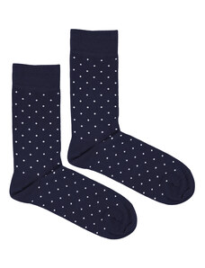 BUBIBUBI Tmavomodré ponožky s puntíky 39-42