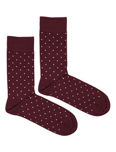 BUBIBUBI Vínové ponožky s puntíky 39-42