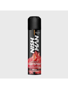 Nish Man Pro Mech Hair Spray Red barevný sprej na vlasy červený 150 ml