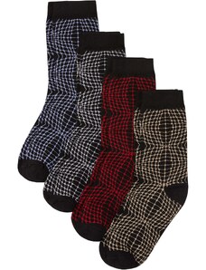 bonprix Ponožky (4 páry v balení) s organickou bavlnou Černá