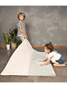 Little gem. carpets Dětský pěnový koberec skládací oboustranný – na ven i na doma - 140x140 cm