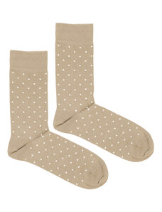 BUBIBUBI Béžové ponožky s puntíky 39-42