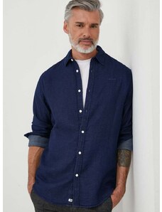 Bavlněná košile Pepe Jeans tmavomodrá barva, regular, s klasickým límcem