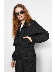 Trendyol Black Oversize vodoodpudivá pláštěnka s tenkým kabátem
