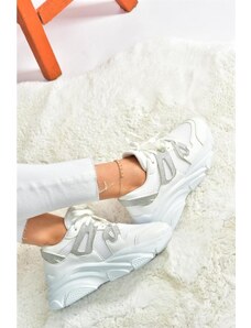 Fox Shoes P973016509 White Thick Soled Sneakers Sports Shoes