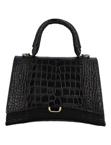 Delami Vera Pelle Luxusní dámská kožená kabelka Carla, černá