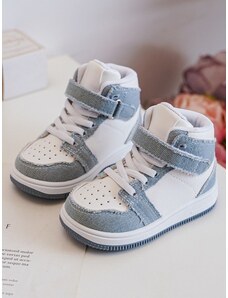 Kesi Dětské modrobílé džínové sportovní boty Milara