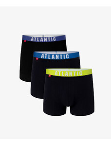 Pánské sportovní boxerky ATLANTIC 3Pack - tmavě modré