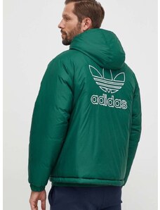 Oboustranná bunda adidas Originals pánská, černá barva, zimní, oversize