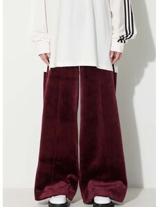 Tepláky adidas Originals Velvet Pant Maroon vínová barva, hladké, IL5744