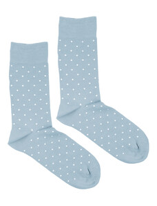 BUBIBUBI Modrošedé ponožky s puntíky 39-42