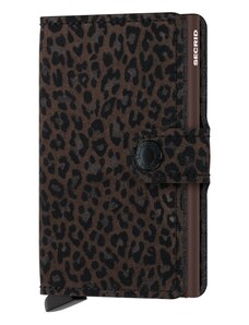 Kožená peněženka SECRID Miniwallet Leo Brown hnědá s leopardím vzorem
