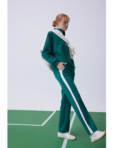 DEFACTO Standard Fit Wide Leg Chino Slogan Scuba Fabric Pants